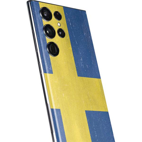 Sweden Flag Distressed Galaxy S22 Ultra Skin